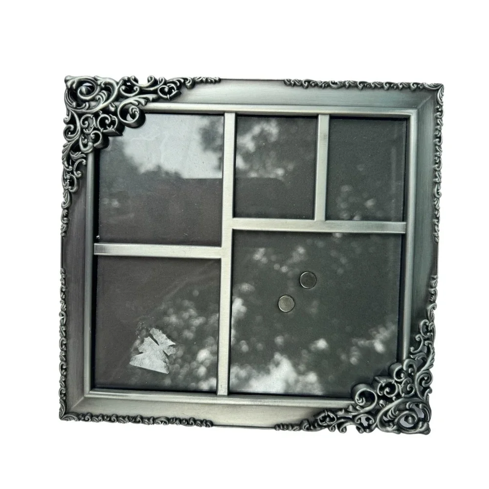 Malden Ornate Pewter Metal Collage Picture Frame 5 Opening Windowpane 6510-50